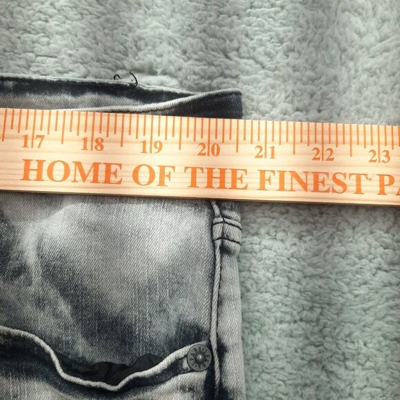 Spark ripped and repaired Black acid wash Jeans 40X31 - Picture 3 of 11